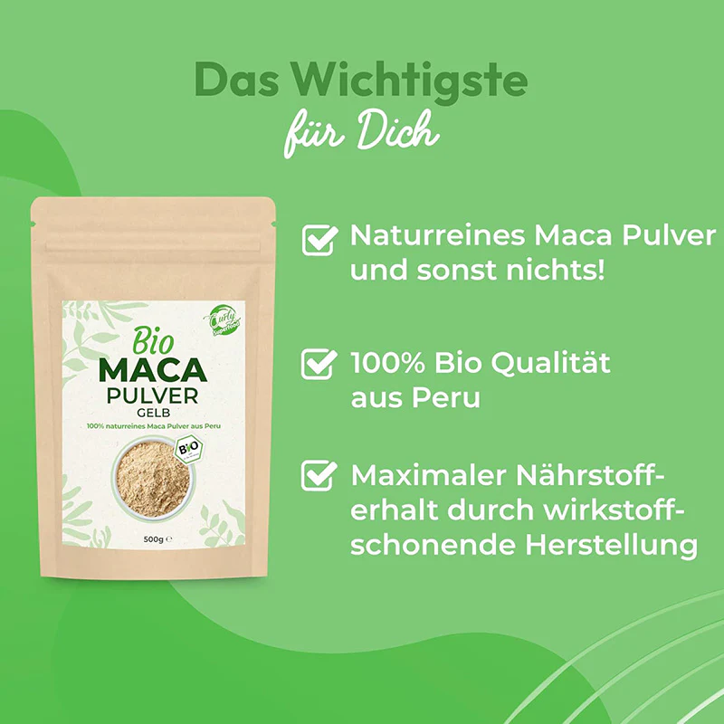 Bio Maca Pulver Gelb 500g - Image 3