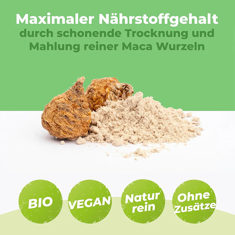 Bio Maca Pulver Gelb 500g - Image 4